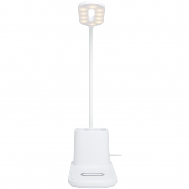 Logo trade corporate gifts image of: Bright desk lamp and organizer with wireless charger