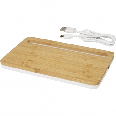 Logo trade promotional gifts image of: Medake 10W bamboo wireless charger