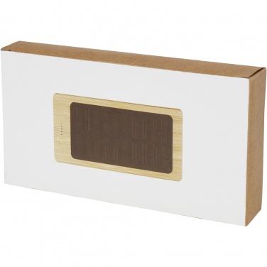 Logotrade promotional product image of: Alata 8000 mAh bamboo solar power bank