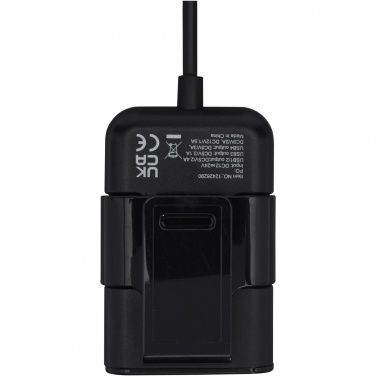 Logotrade promotional gift image of: Pilot dual car charger with QC 3.0 dual back seat extended charger