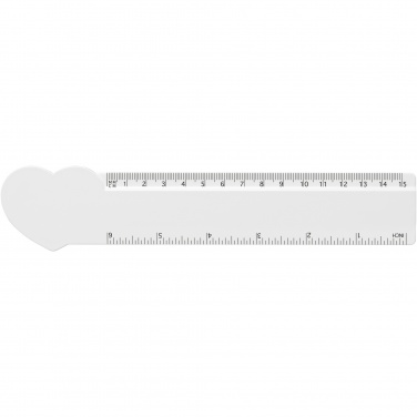 Logotrade advertising products photo of: Tait 15 cm heart-shaped recycled plastic ruler
