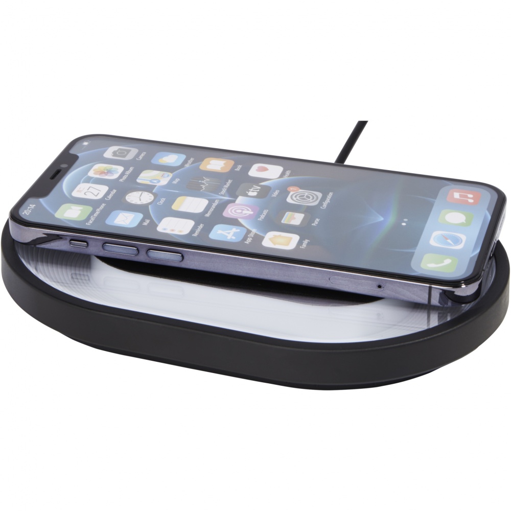 Logo trade promotional gifts picture of: Ray wireless charging pad with RGB mood light
