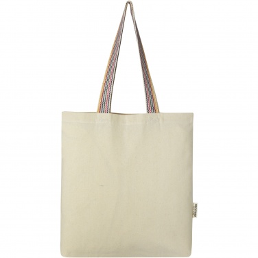 Logo trade corporate gifts image of: Rainbow 180 g/m² recycled cotton tote bag 5L