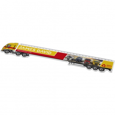 Logotrade corporate gift image of: Tait 30cm lorry-shaped recycled plastic ruler