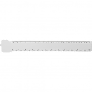 Logo trade promotional item photo of: Tait 30cm house-shaped recycled plastic ruler