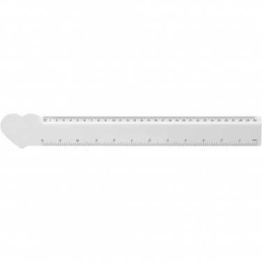 Logotrade business gift image of: Tait 30cm heart-shaped recycled plastic ruler