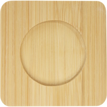Logotrade promotional giveaways photo of: Manti 2-piece 100 ml double-wall glass cup with bamboo coaster 