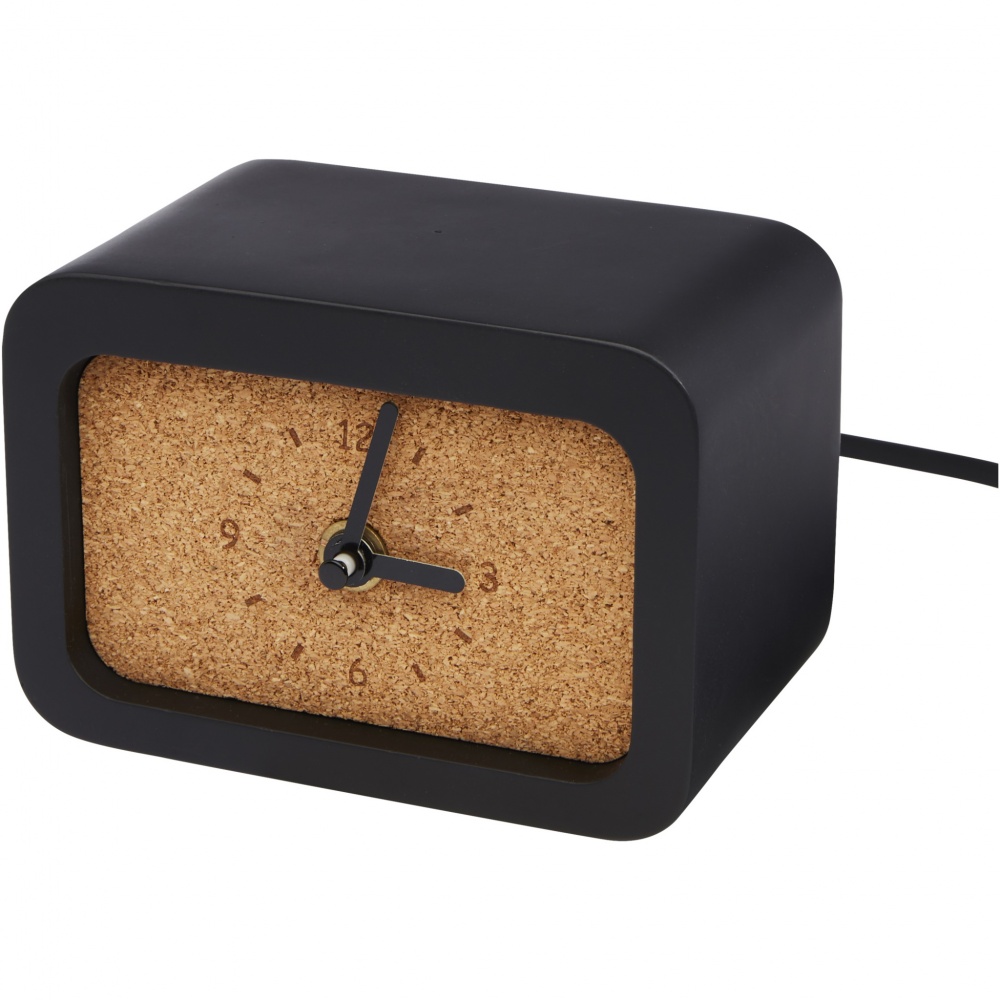 Logotrade promotional item image of: Momento wireless limestone charging desk clock