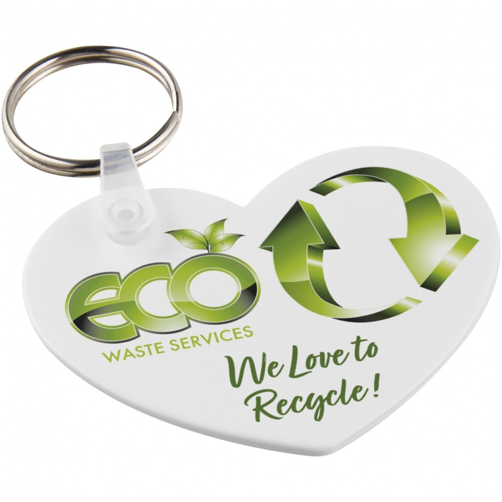 Logotrade promotional gifts photo of: Tait heart-shaped recycled keychain