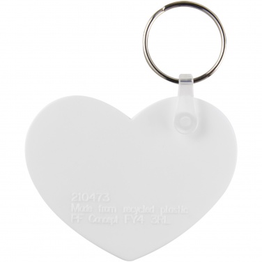 Logotrade promotional merchandise image of: Tait heart-shaped recycled keychain