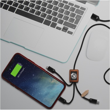 Logo trade promotional items image of: SCX.design C29 3-in-1 bamboo cable