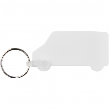 Logo trade business gifts image of: Tait van-shaped recycled keychain