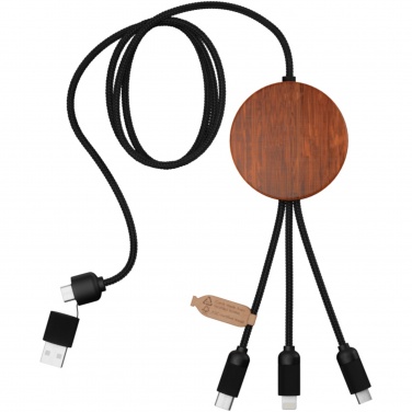 Logotrade promotional item picture of: SCX.design C40 5-in-1 rPET light-up logo charging cable and 10W charging pad