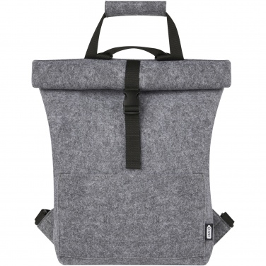 Logo trade promotional gift photo of: Felta GRS recycled felt roll-top bike bag 13L