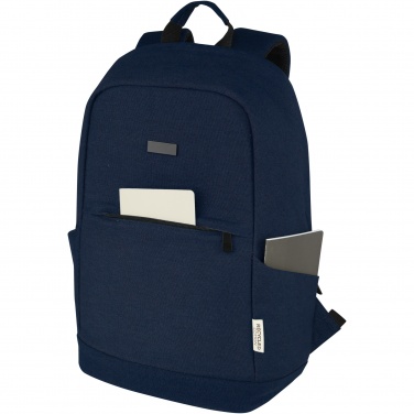 Logo trade promotional items image of: Joey 15.6" GRS recycled canvas anti-theft laptop backpack 18L