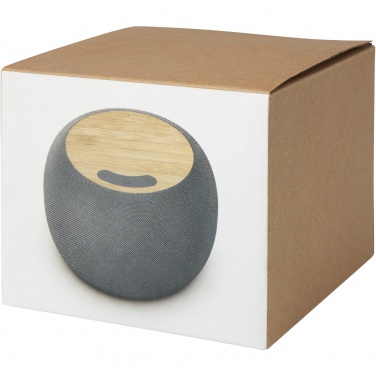 Logotrade corporate gifts photo of: Ecofiber bamboo/RPET Bluetooth® speaker and wireless charging pad