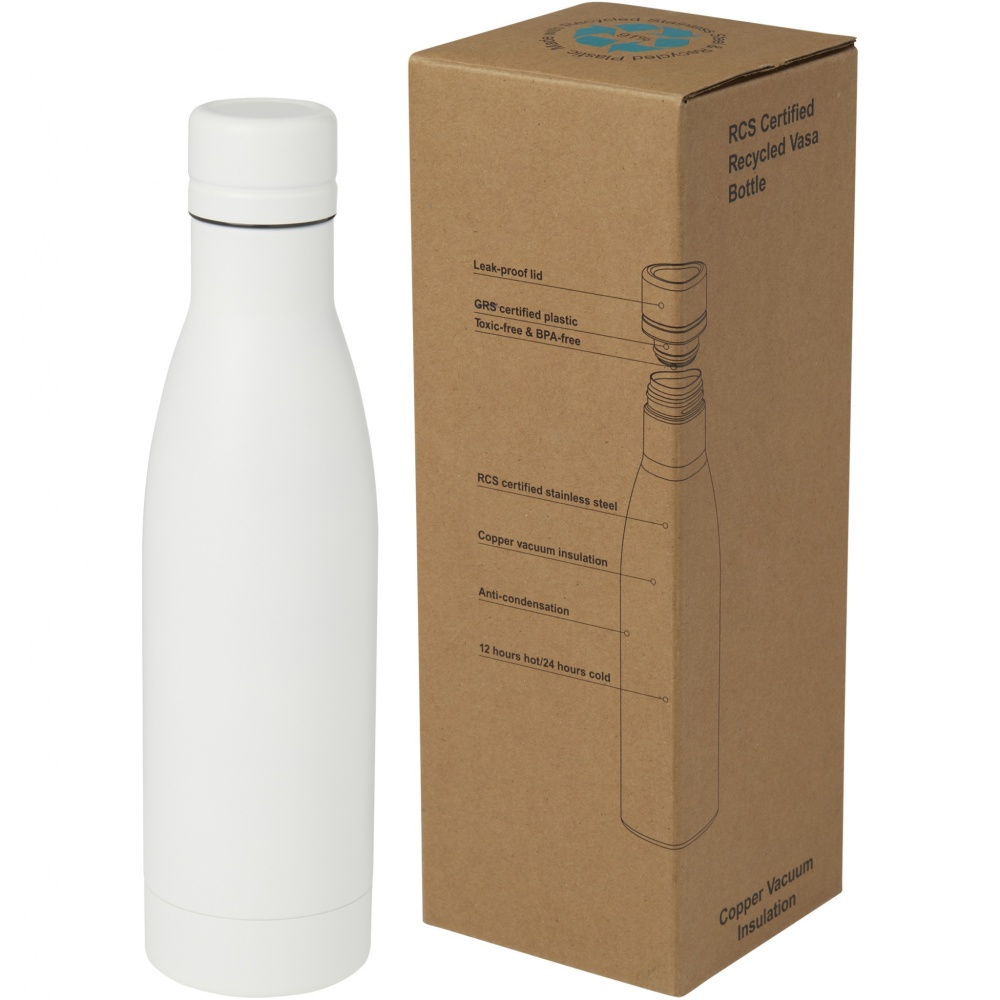 Logo trade advertising products image of: Vasa 500 ml RCS certified recycled stainless steel copper vacuum insulated bottle