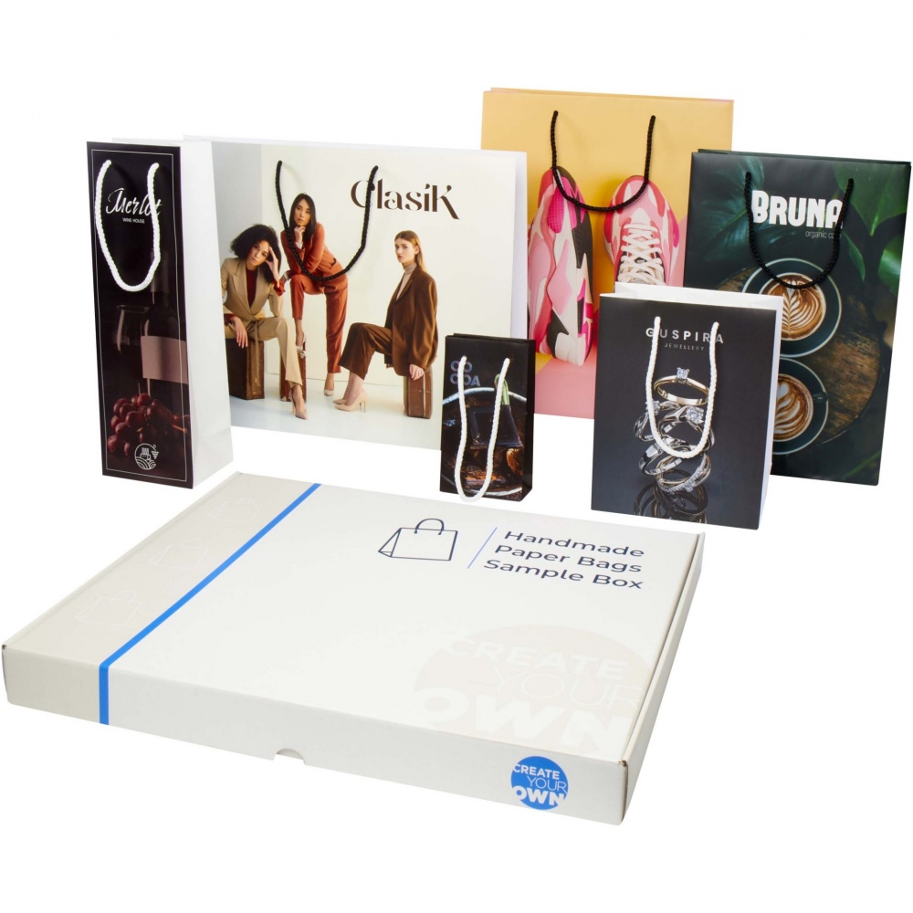 Logotrade promotional giveaway image of: Handmade integra paper bags sample box