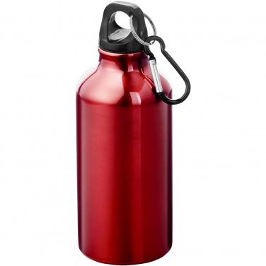 Logotrade advertising products photo of: Oregon 400 ml RCS certified recycled aluminium water bottle with carabiner