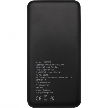 Logo trade corporate gifts picture of: Loop 10.000 mAh recycled plastic power bank 