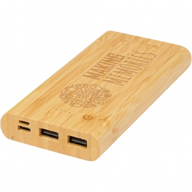 Logo trade promotional merchandise image of: Tulda 10.000 mAh bamboo power bank