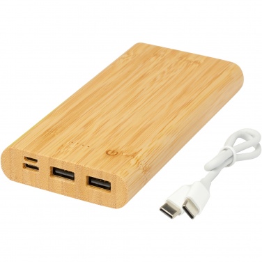 Logo trade promotional merchandise photo of: Tulda 10.000 mAh bamboo power bank