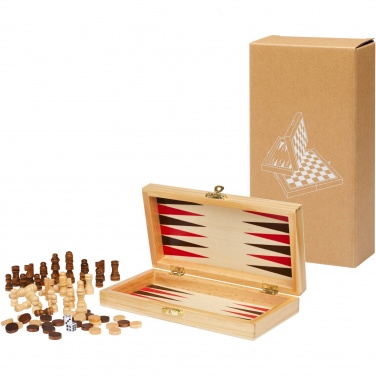 Logo trade promotional items picture of: Mugo 3-in-1 wooden game set