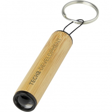 Logotrade corporate gift image of: Cane bamboo key ring with light