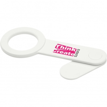 Logo trade promotional merchandise picture of: Hook recycled plastic desktop phone holder