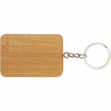 Logo trade corporate gift photo of: Reel 6-in-1 retractable bamboo key ring charging cable