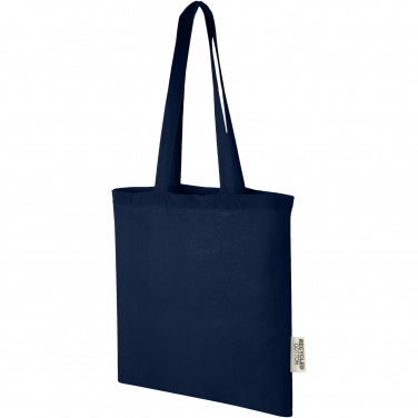Logotrade promotional gift picture of: Madras 140 g/m2 GRS recycled cotton tote bag 7L