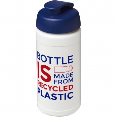 Logo trade advertising products picture of: Baseline 500 ml recycled sport bottle with flip lid