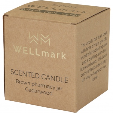 Logotrade promotional gift picture of: Wellmark Let's Get Cozy 650 g scented candle - cedar wood fragrance