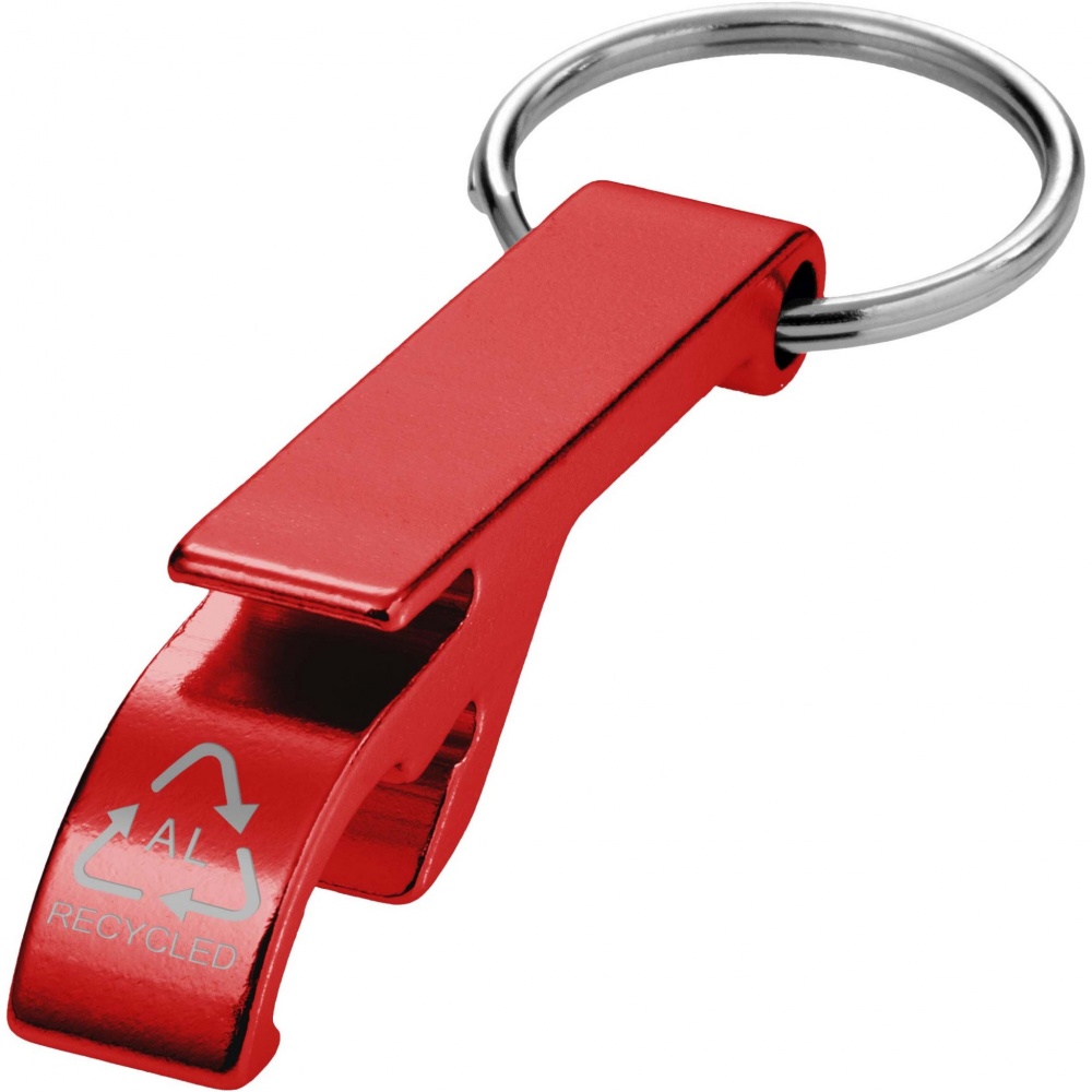 Logotrade promotional merchandise photo of: Tao RCS recycled aluminium bottle and can opener with keychain 