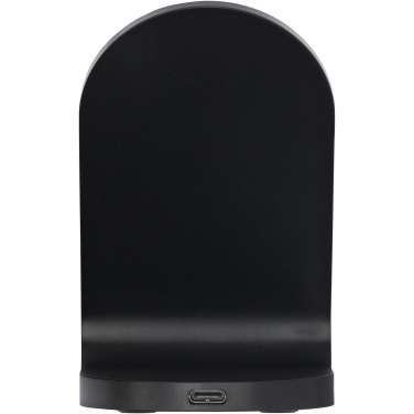 Logotrade corporate gift picture of: Loop 15W dual coil RCS recycled plastic wireless charging stand