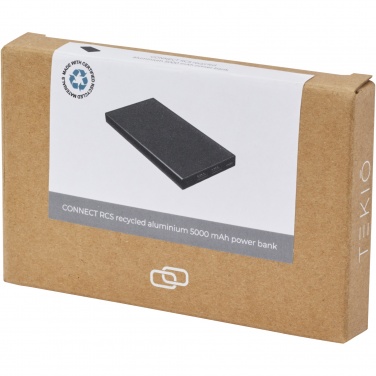 Logo trade advertising products image of: Connect 5000 mAh recycled aluminium power bank 