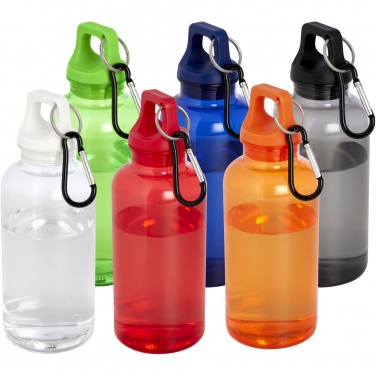 Logo trade promotional products picture of: Oregon 400 ml RCS certified recycled plastic water bottle with carabiner