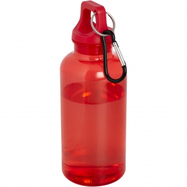 Logo trade promotional merchandise picture of: Oregon 400 ml RCS certified recycled plastic water bottle with carabiner