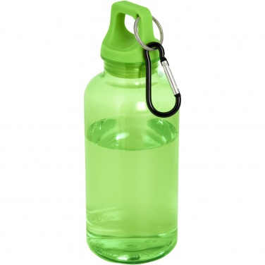 Logo trade promotional gift photo of: Oregon 400 ml RCS certified recycled plastic water bottle with carabiner