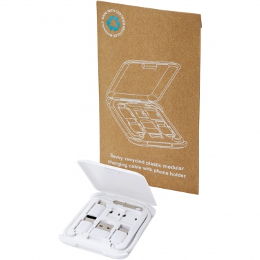 Logotrade promotional giveaways photo of: Savvy recycled plastic modular charging cable with phone holder