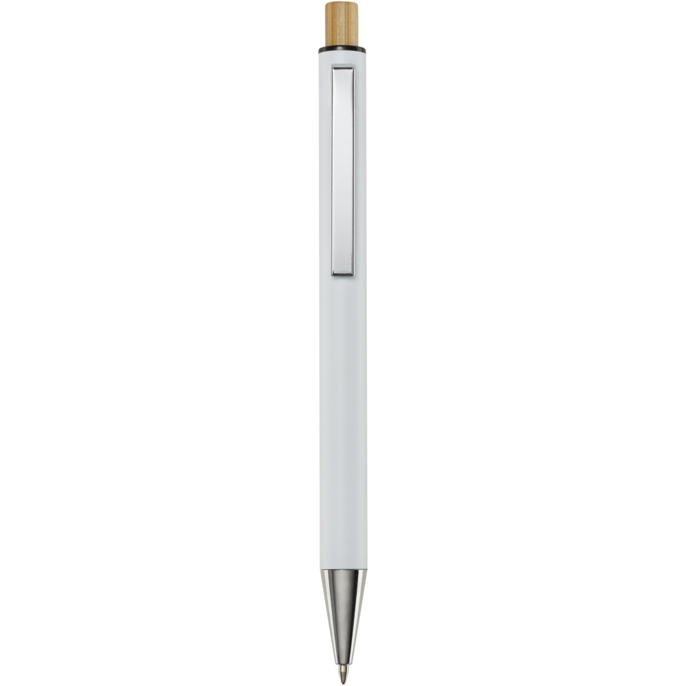 Logo trade promotional giveaways picture of: Cyrus recycled aluminium ballpoint pen (black ink)