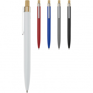 Logo trade promotional gifts picture of: Nooshin recycled aluminium ballpoint pen  (blue ink)