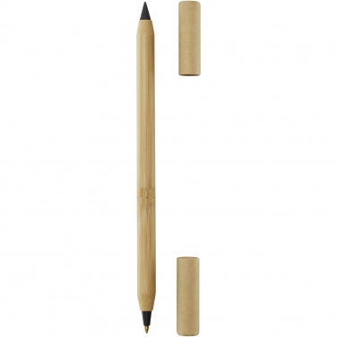 Logo trade promotional gift photo of: Samambu bamboo duo pen