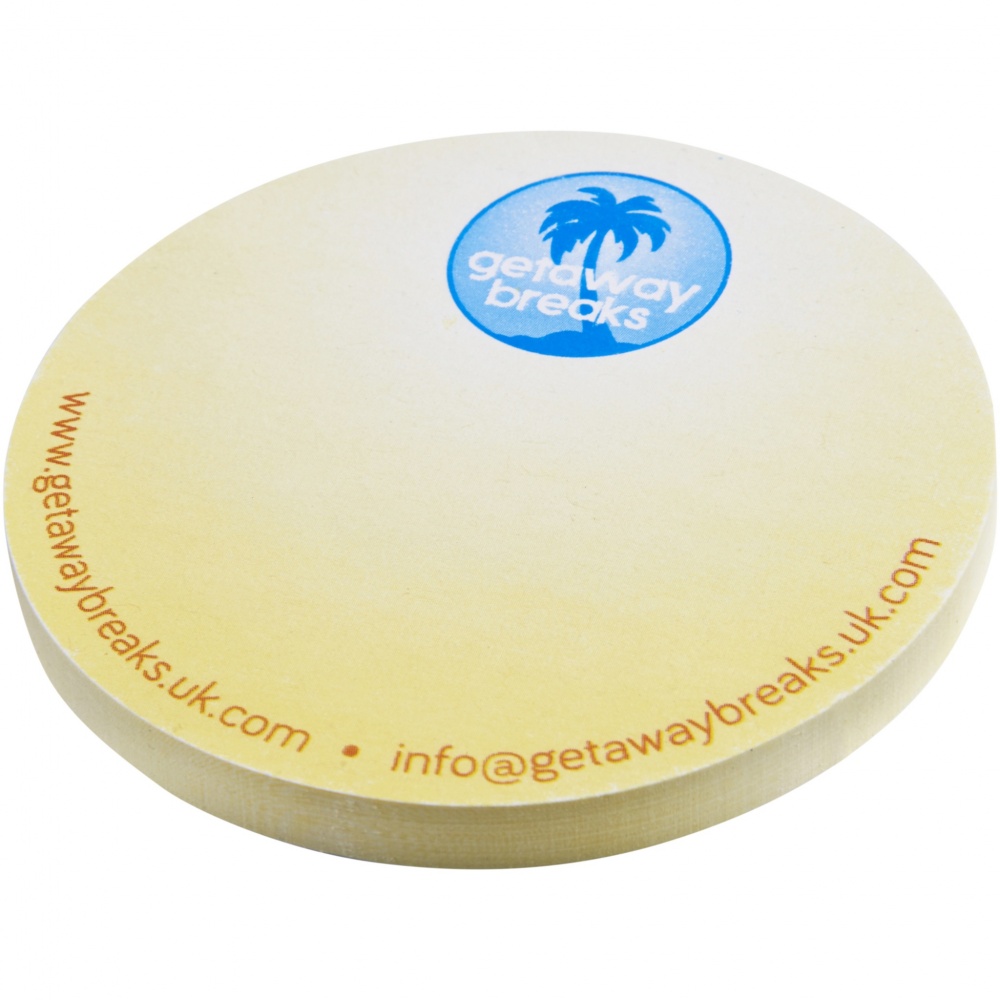 Logo trade promotional giveaways image of: Sticky-Mate® circle-shaped recycled sticky notes