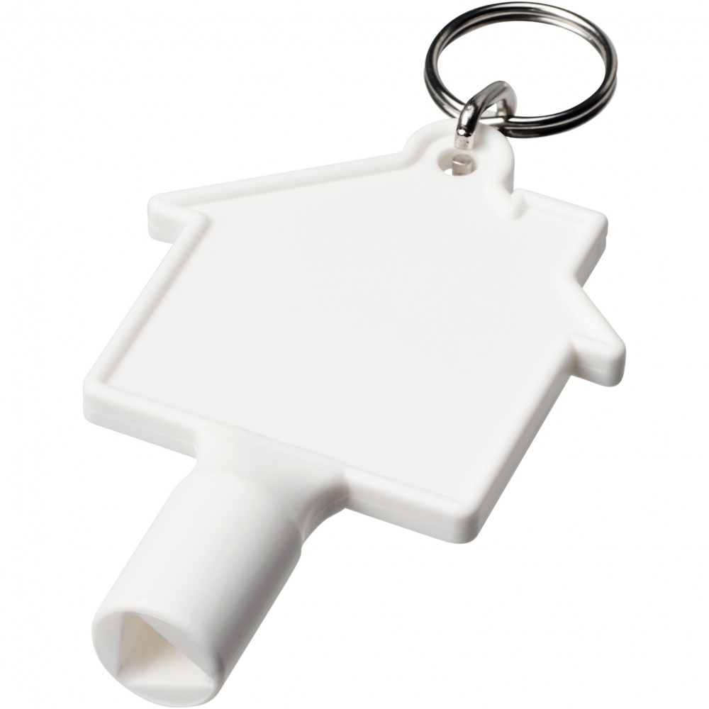 Logo trade promotional products image of: Maximilian house-shaped recycled utility key keychain