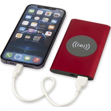 Logotrade promotional items photo of: Juice 4000 mAh Type-C recycled aluminium wireless power bank 