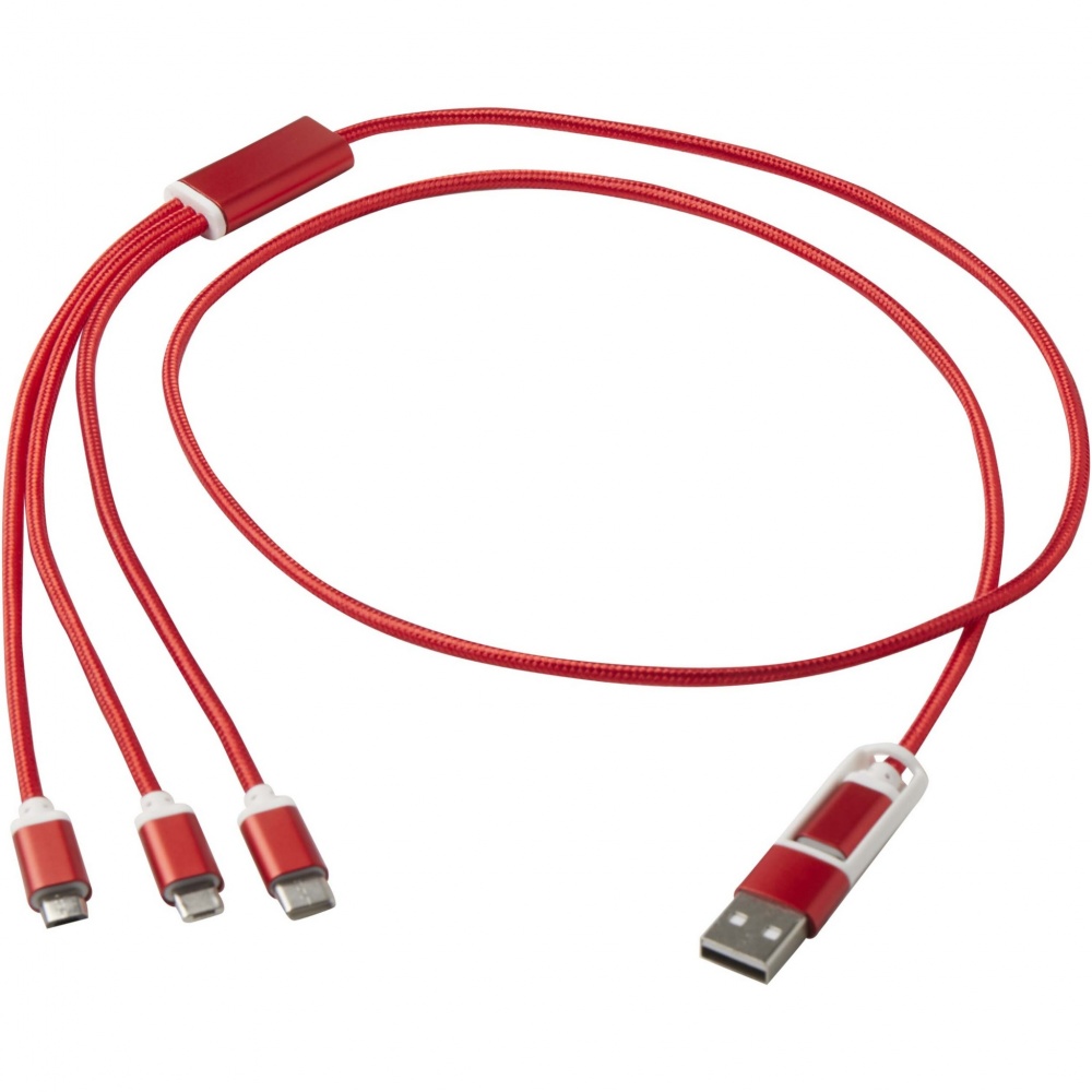 Logotrade promotional product picture of: Versatile 5-1 recycled aluminium charging cable