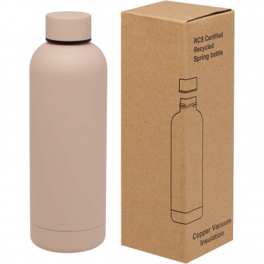 Logo trade promotional gifts picture of: Spring 500 ml RCS certified recycled stainless steel copper vacuum insulated bottle
