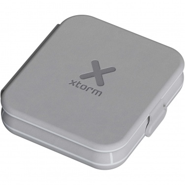 Logo trade business gift photo of: Xtorm XWF21 15W foldable 2-in-1 wireless travel charger