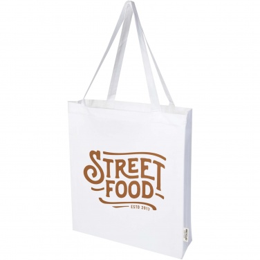 Logotrade promotional gift image of: Madras 140 g/m² GRS recycled cotton gusset tote bag
